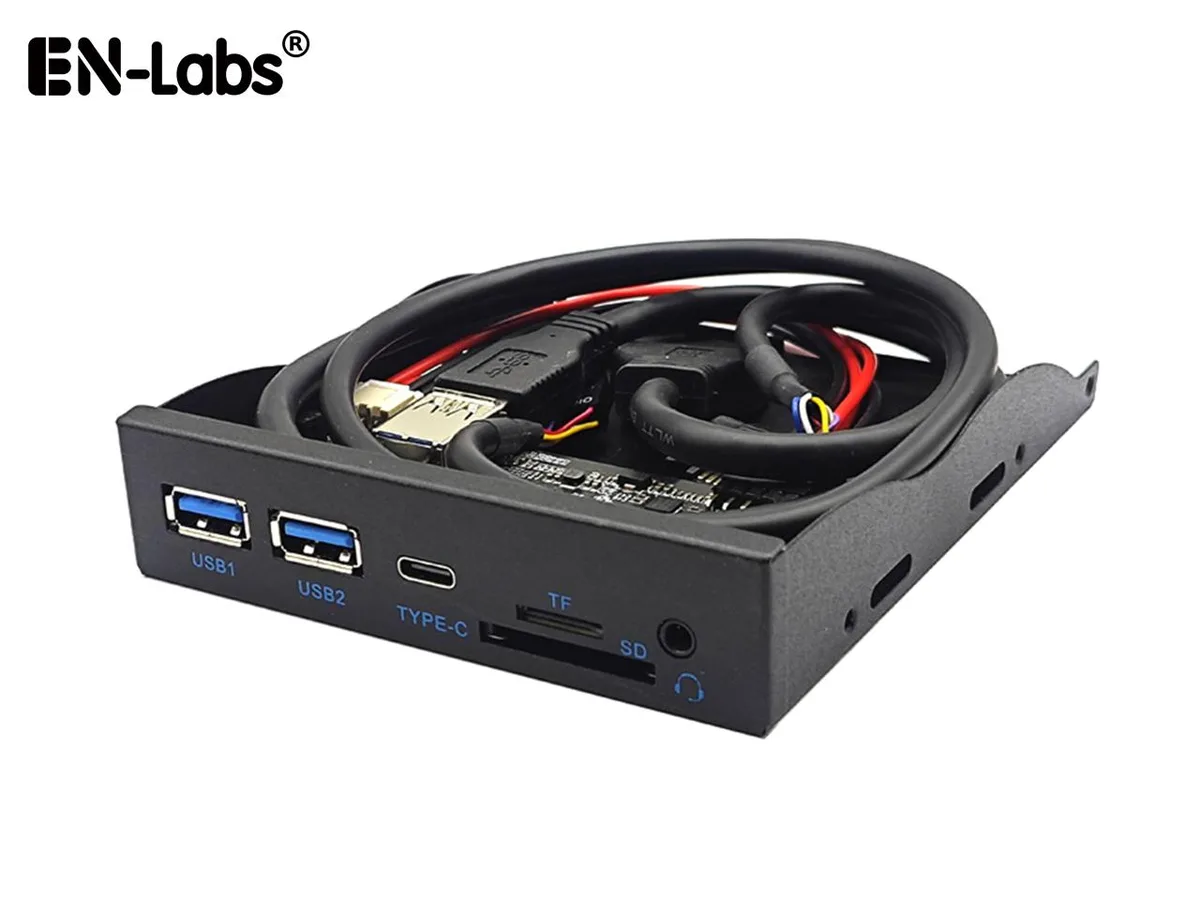 EN-Labs EN-Labs 11-001-389 3.5" internal card reader with USB-C hub and audio — product photo