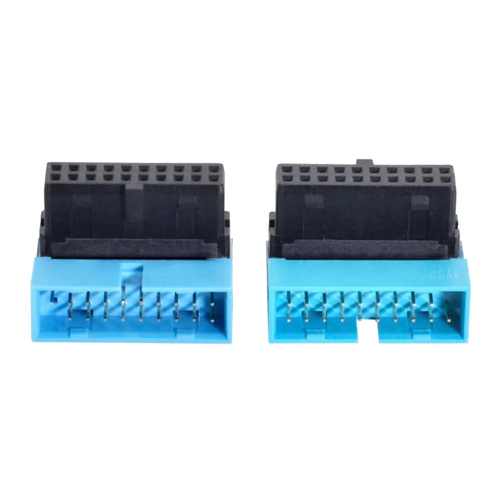 LORDWORLD LORDWORLD USB 3.0 20Pin 19Pin 90° Down &amp; Up Angled Adapter — product photo