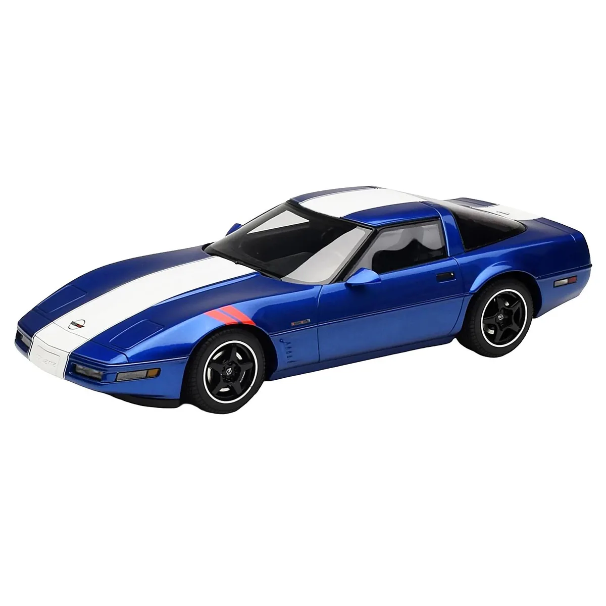 GT Spirit GT Spirit 1996 Chevrolet Corvette C4 Grand Sport Blue Metallic White Stripe 1/18 hobby collectible — product photo