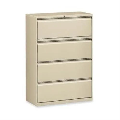 Lorell Lorell 60444 lateral file 4-drawer 36x18x52 putty office furniture — product photo