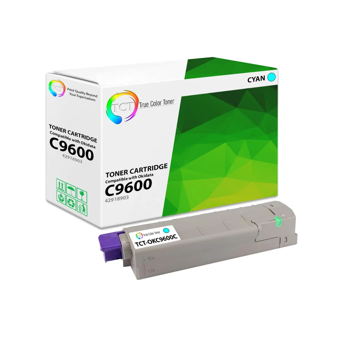 True Color Toner True Color Toner C9600 Cyan Toner Cartridge 15000 Pages Replaces 42918903 — product photo