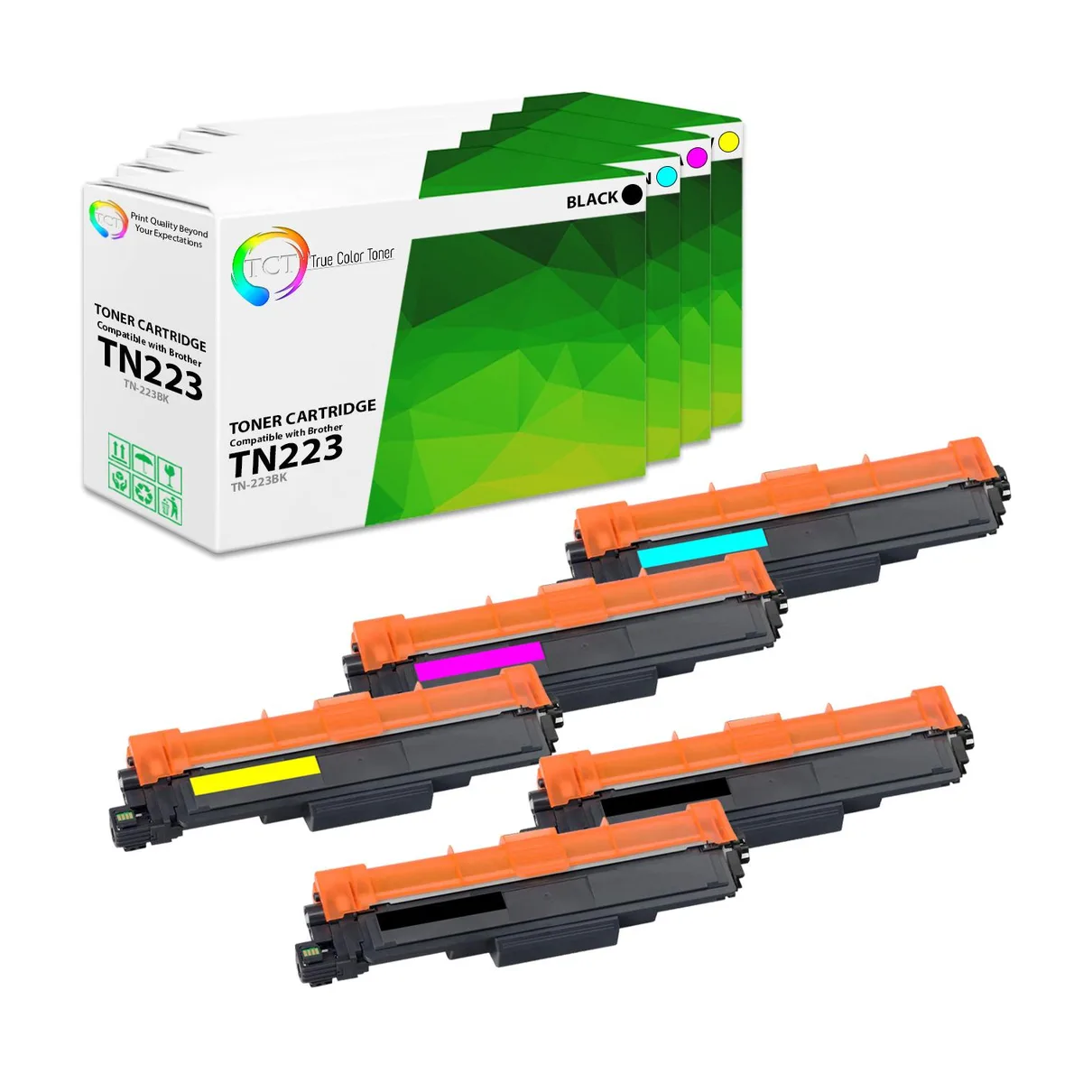 True Color Toner True Color Toner TN223 5 Pack Standard Yield Toner Cartridge — product photo