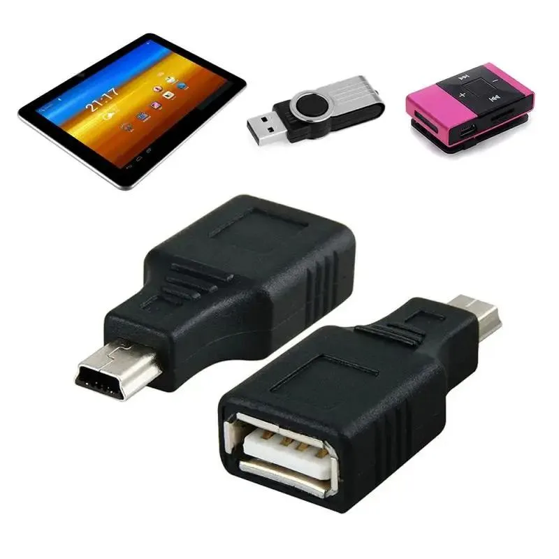 Hetai Tech Hetai Tech USB 2.0 A Female to Mini B 5-Pin Male OTG Adapter Cable — product photo