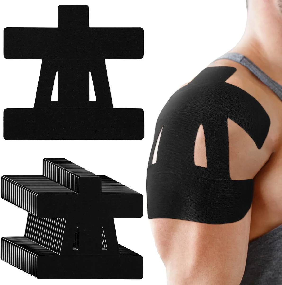 Alpha Fit Alpha Fit 20-Count Pre-Cut Kinesiology Tape for Shoulder support — product photo