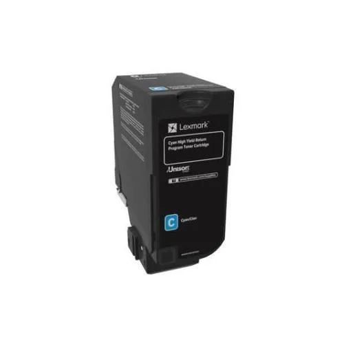 Lexmark Lexmark 74C1HC0 Cyan Toner Cartridge High Yield 12000 Pages — product photo