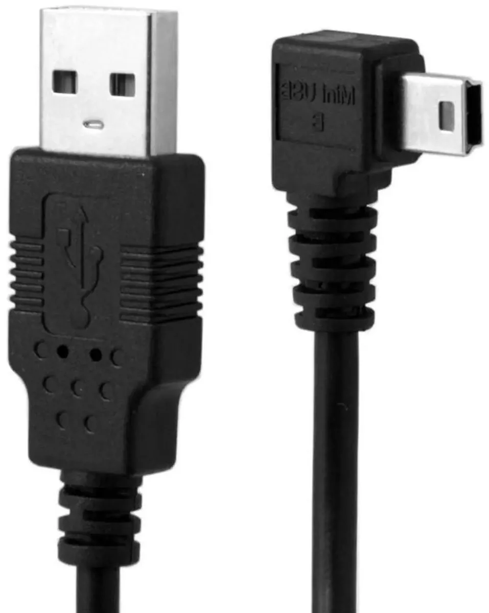 SMUGDESK SMUGDESK 90 Degree Mini USB B 5Pin to USB 2.0 Male Cable with Ferrite Core 3.0m — product photo