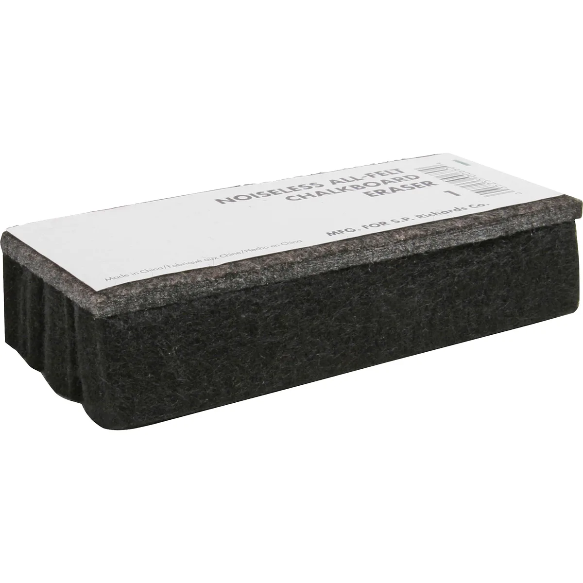 Six black felt chalkboard erasers in a bundle