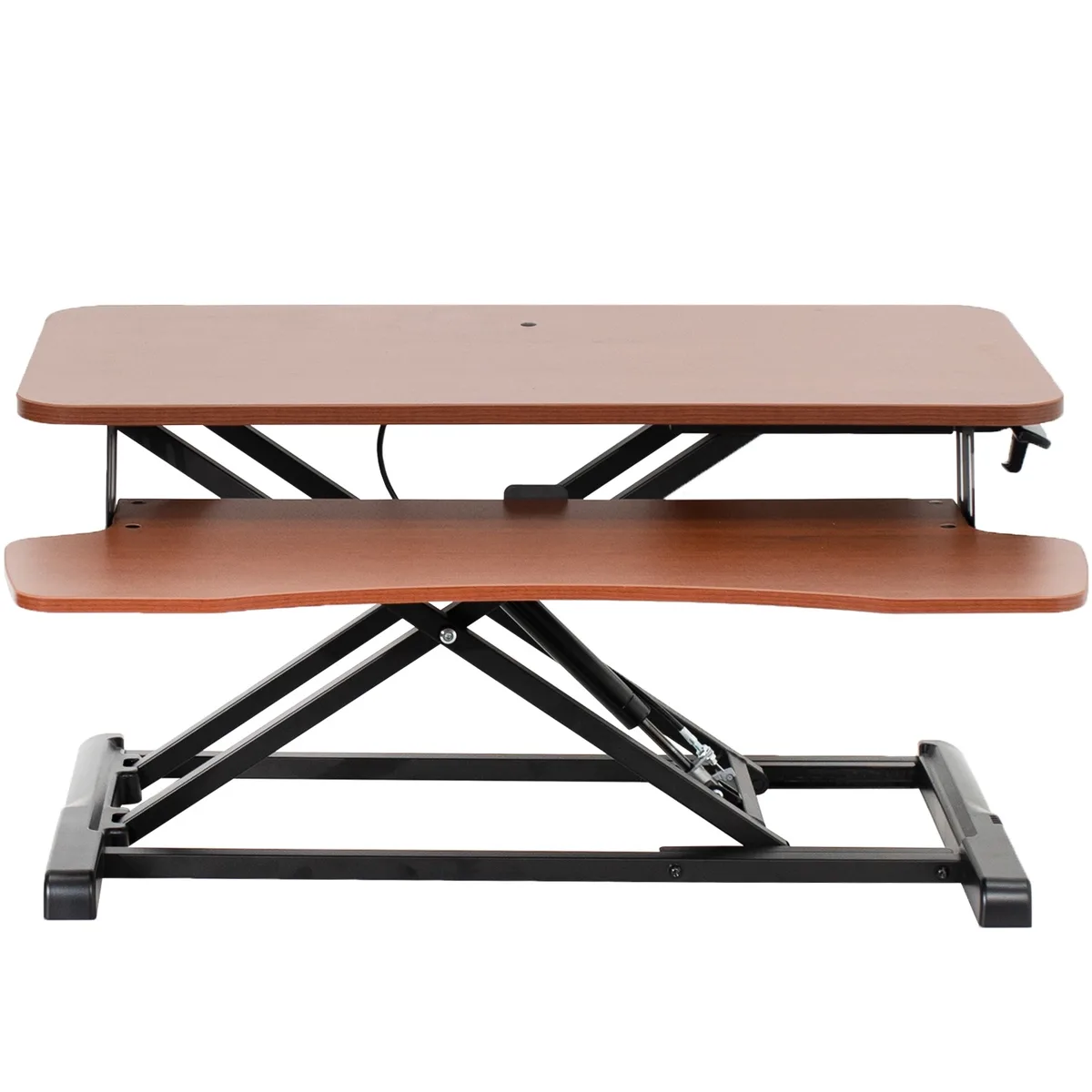 VIVO VIVO Dark Walnut/Black 32" Height Adjustable Standing Desk Converter — product photo