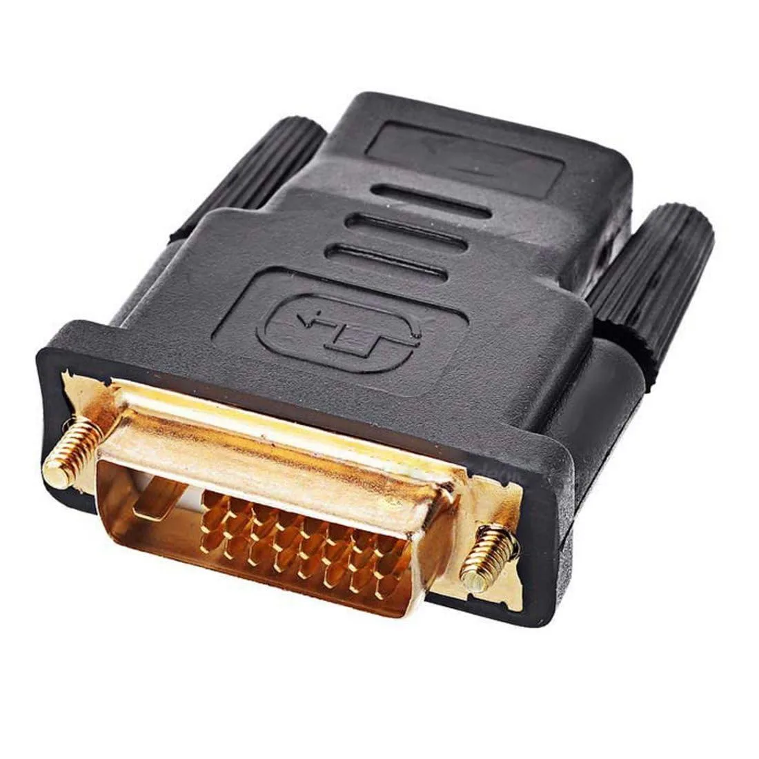Vszerda Vszerda HDMI to DVI Adapter DVI Male to HDMI Female Gold Plated Bidirectional 1920x1200 1080P Angled — product photo