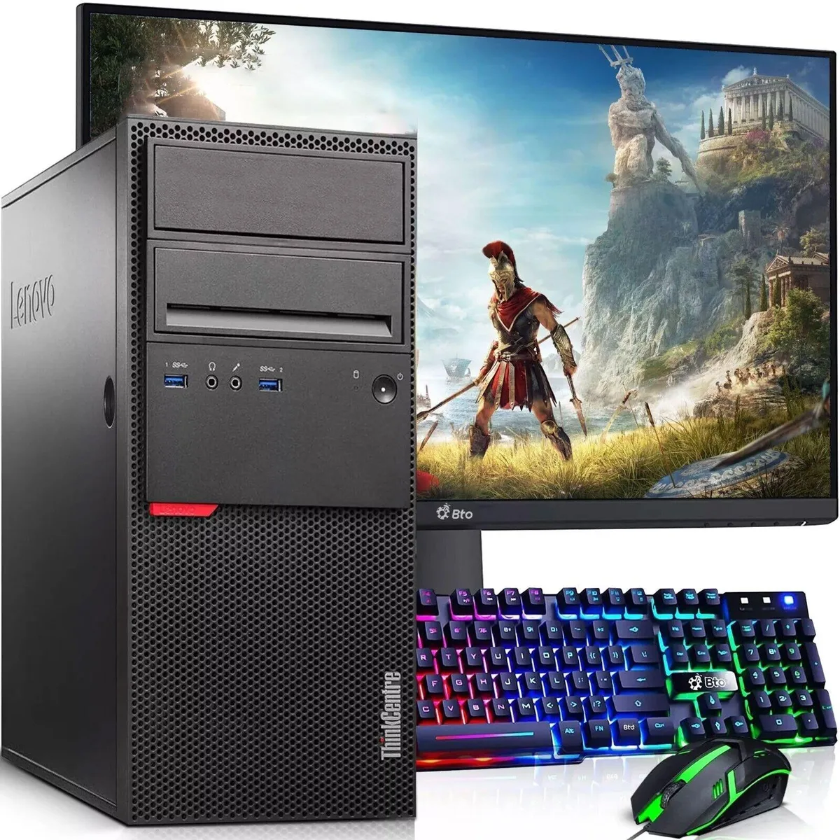 Lenovo Lenovo ThinkCentre M700 Tower Desktop PC i5-6500 16GB DDR4 1TB SSD GTX 1660 SUPER 22" Monitor Windows 11 Pro — product photo