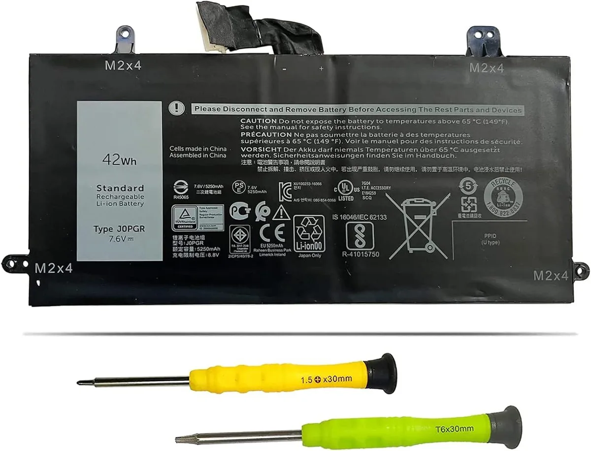 NShi NShi J0PGR laptop battery 7.6V 42Wh 5250mAh 4-Cell — product photo