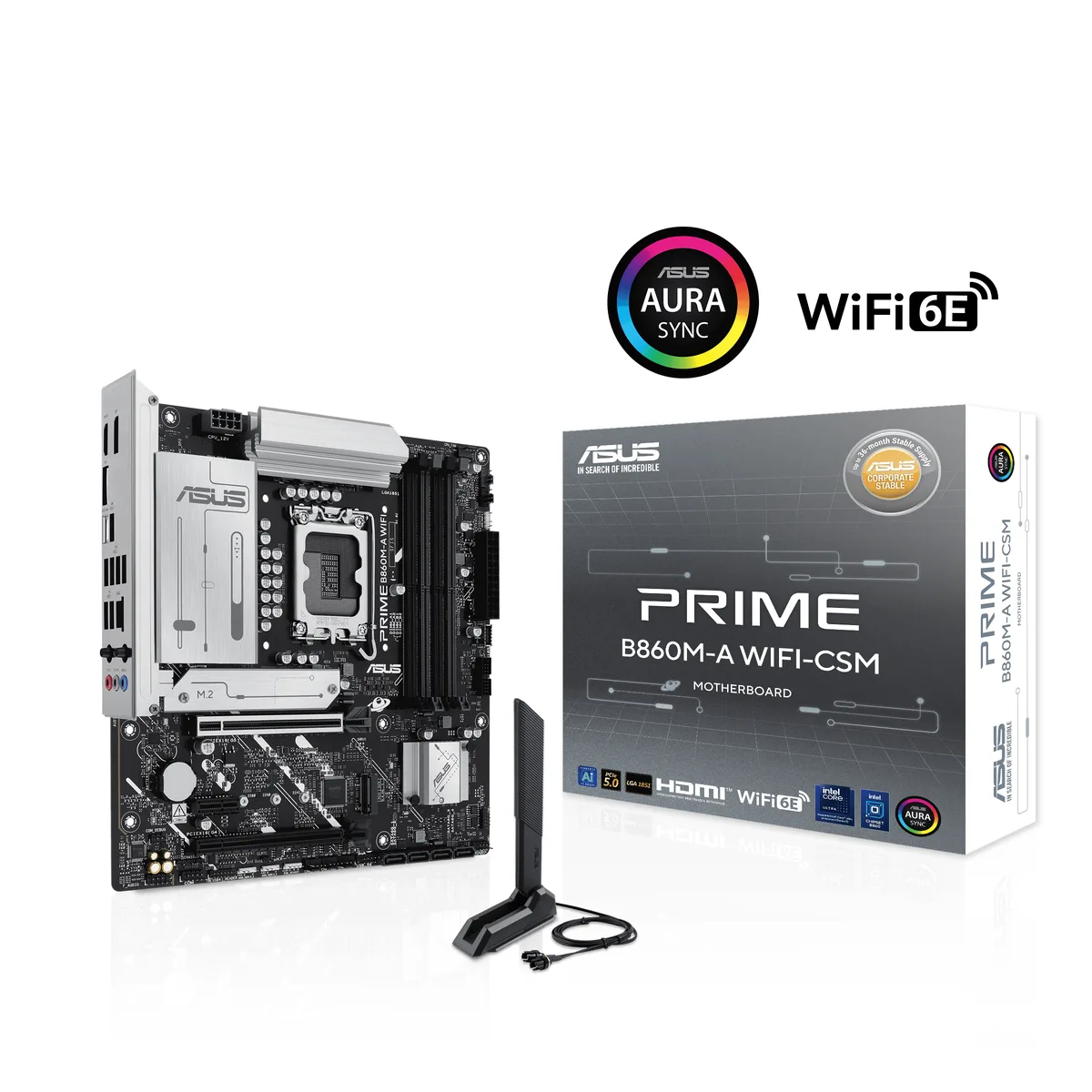 ASUS ASUS PRIME B860M-A WIFI-CSM B860 LGA 1851 mATX Intel motherboard — product photo