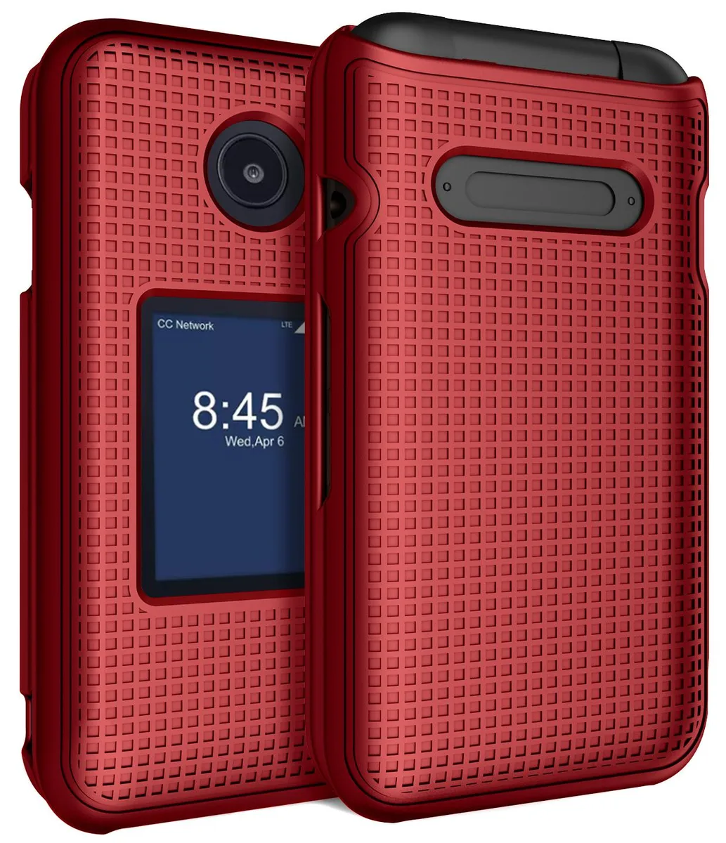 Nakedcellphone Nakedcellphone Grid Textured Slim Hard Case Red for Verve Snap Z2336 — product photo