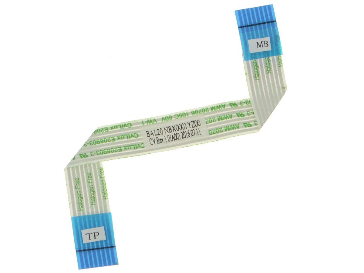 Flat orange ribbon cable with connectors at both ends