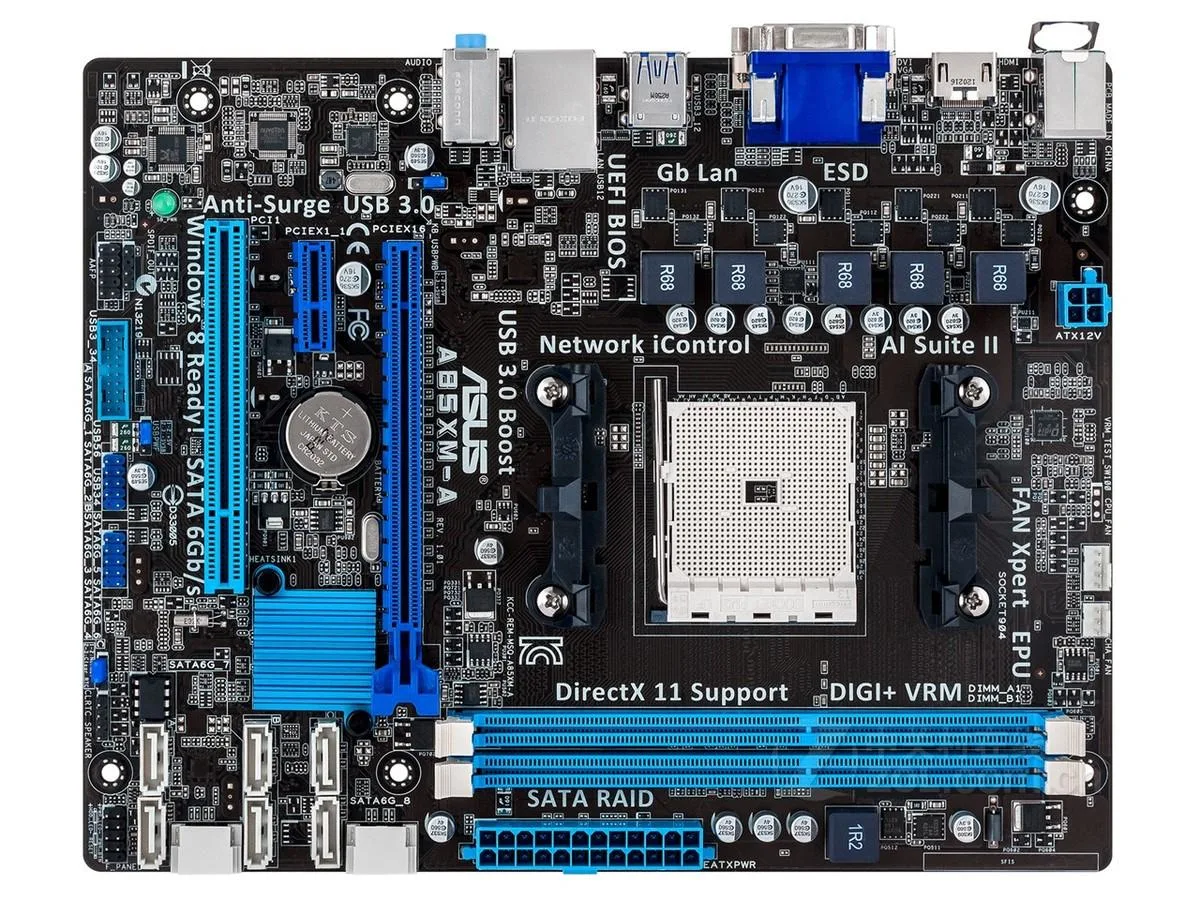 ASUS ASUS A85XM-A AMD motherboard Socket FM2 DDR3 32GB Micro ATX — product photo