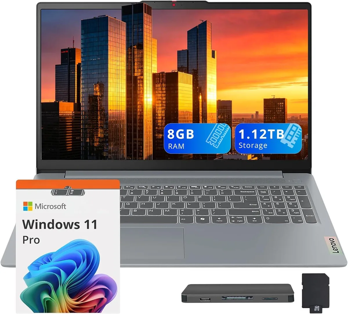 Lenovo Lenovo IdeaPad Slim 3 15.6" FHD Intel Processor N150 8GB 1.12TB Storage Win11 Pro Grey — product photo