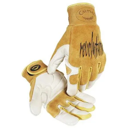 Caiman Caiman 1828-5 1828 Welding Gloves, Hook-and-Loop Cuff, Wing Thumb, Premium personal protective equipment — product photo