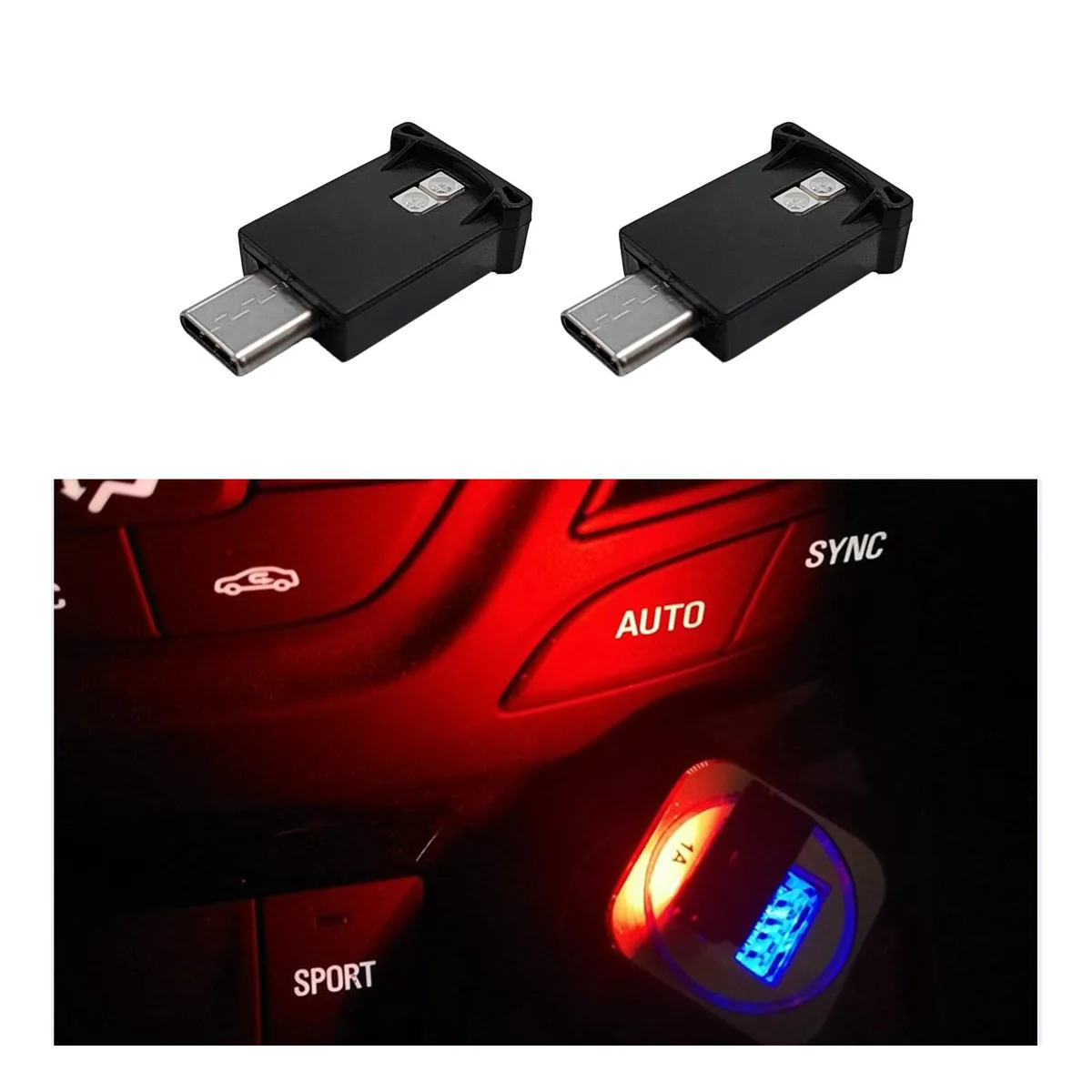  USB-C LED Ambient Light 2-Pack Automotive Specialty Lighting — product photo