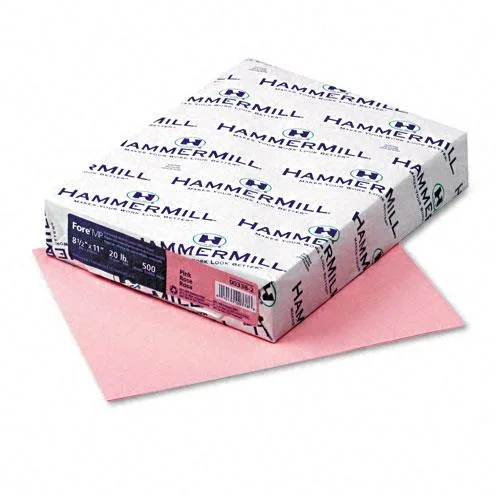 Hammermill Hammermill Fore MP Recycled Colored Paper Pink 20lb 8-1/2 x 11 500 Sheets — product photo