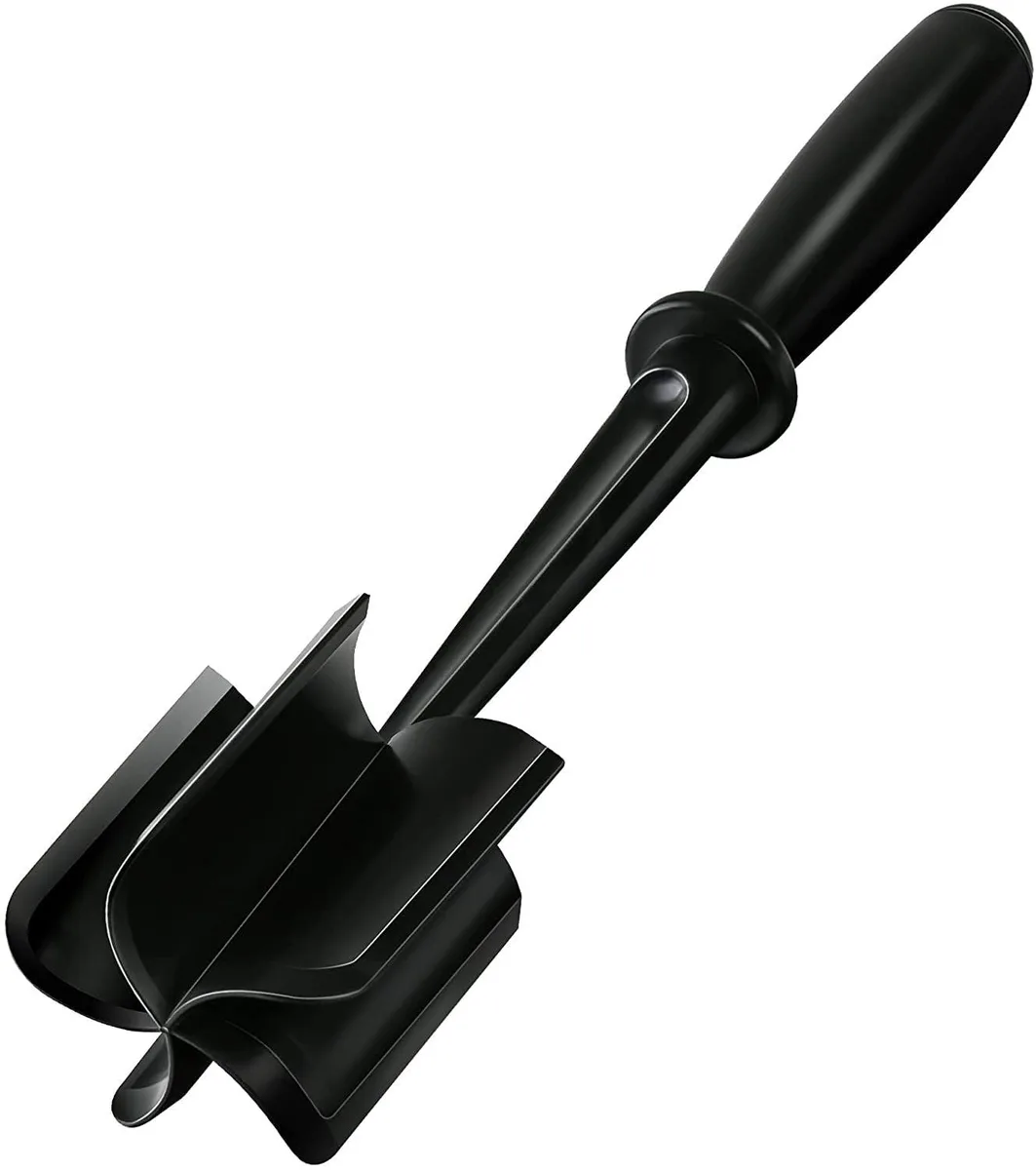 Black nylon five-blade meat chopper with ergonomic handle, 0.2 lb