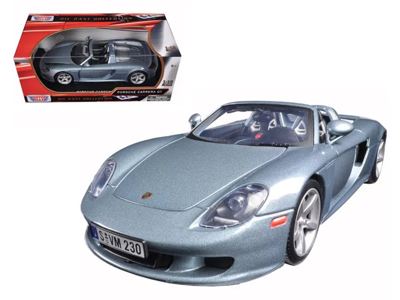 MOTORMAX MOTORMAX Porsche Carrera GT 1/18 Diecast Silver Black Interior — product photo