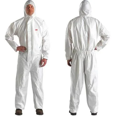 3M 3M 4510-3XL Hooded Disposable Coveralls 3XL White Microporous Laminate personal protective equipment — product photo
