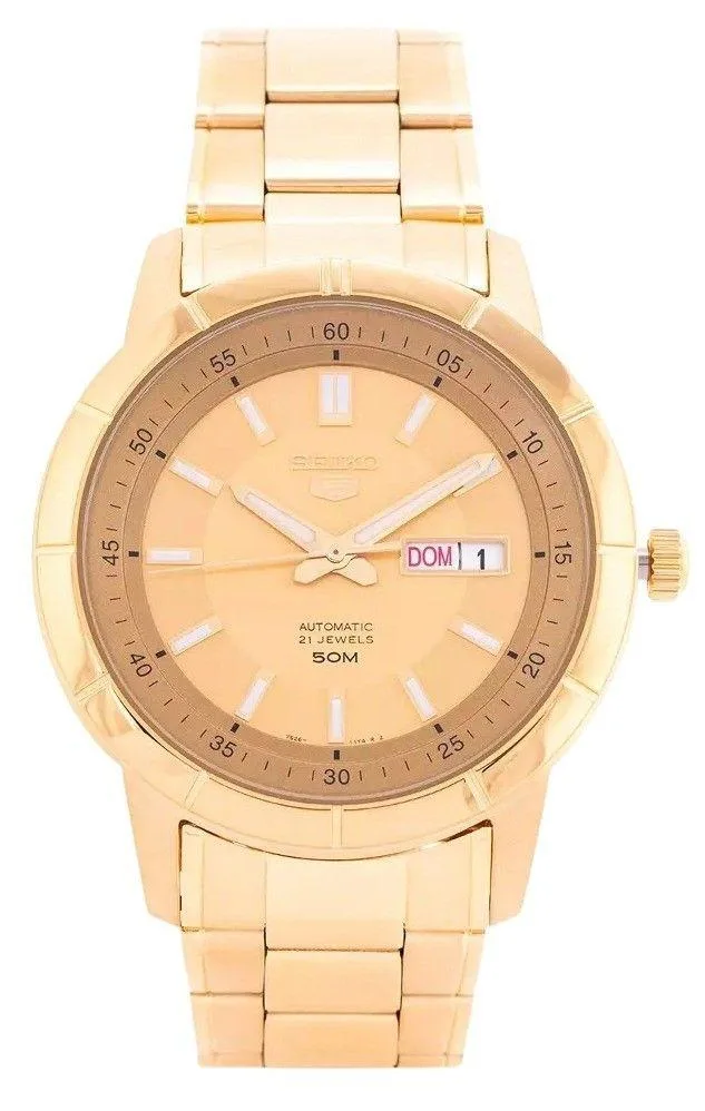 Seiko Seiko 5 Automatic SNKN62K1 Gold Dial 43.00 mm Watch — product photo