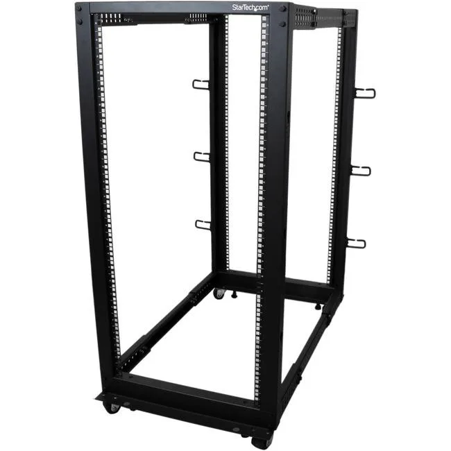 STARTECH STARTECH 4POSTRACK25U 25U Adjustable Depth Open Frame 4 Post Server Rack — product photo
