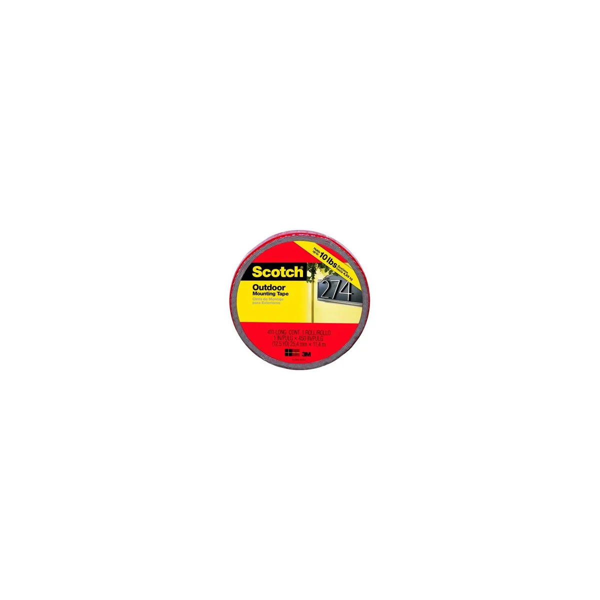 3M 3M 414-LONG/DC Mounting Tape 1 in x 400 in Black — product photo