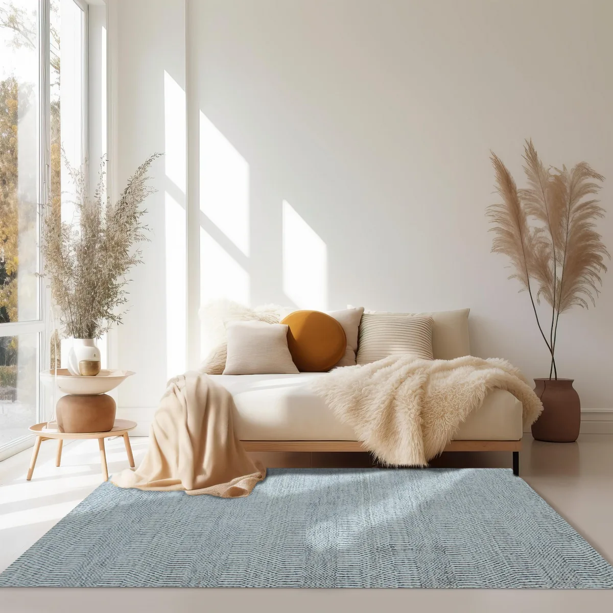 EORC EORC Horizon Stripes Rug 2' x 4' Wool Hand Knotted .5 inch pile — product photo