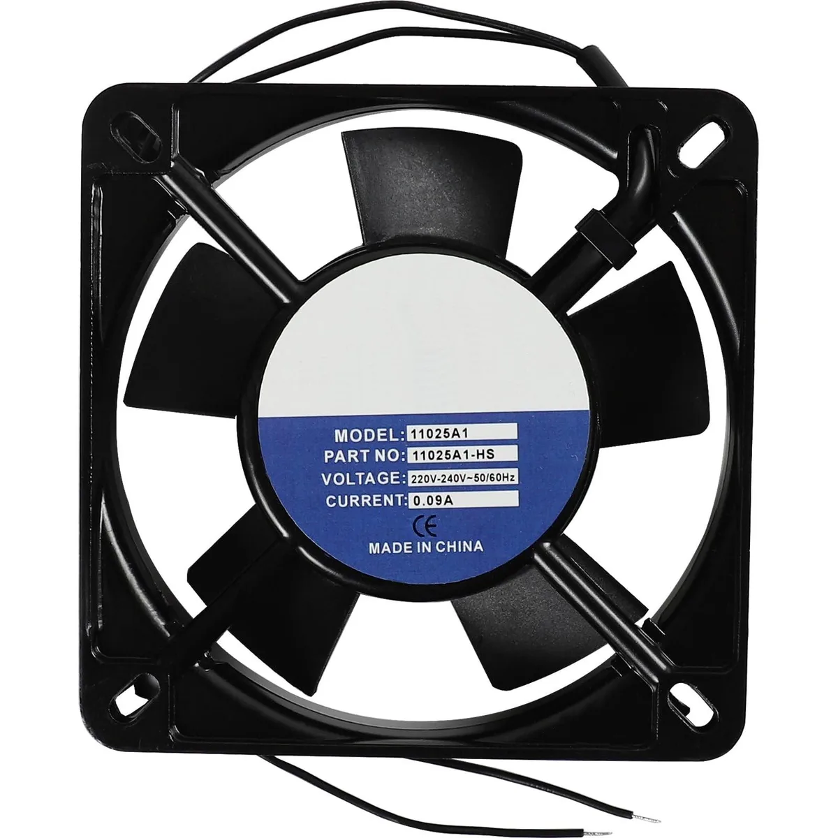 Adafruit Adafruit 11025A1 2 in 1 accessory 110x110x25mm AC 220-240V 0.09A 50/60Hz 2-wire silent cooling fan — product photo
