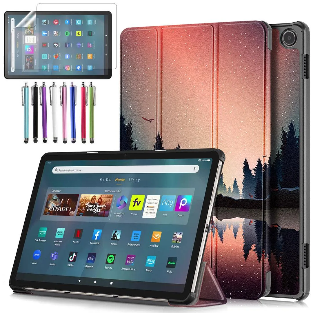 anicestore anicestore Slim Case for Amazon Fire Max 11 13th Gen 2023 11" Hard Shell Forest Dusk — product photo