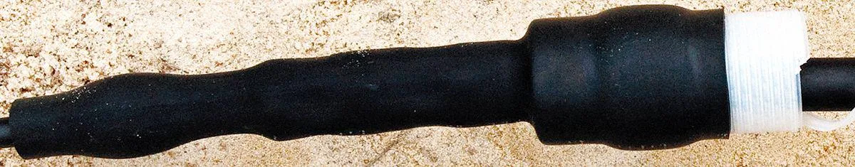 Black rubber cold shrink tube, 0.65 in ID, 2.75 in long