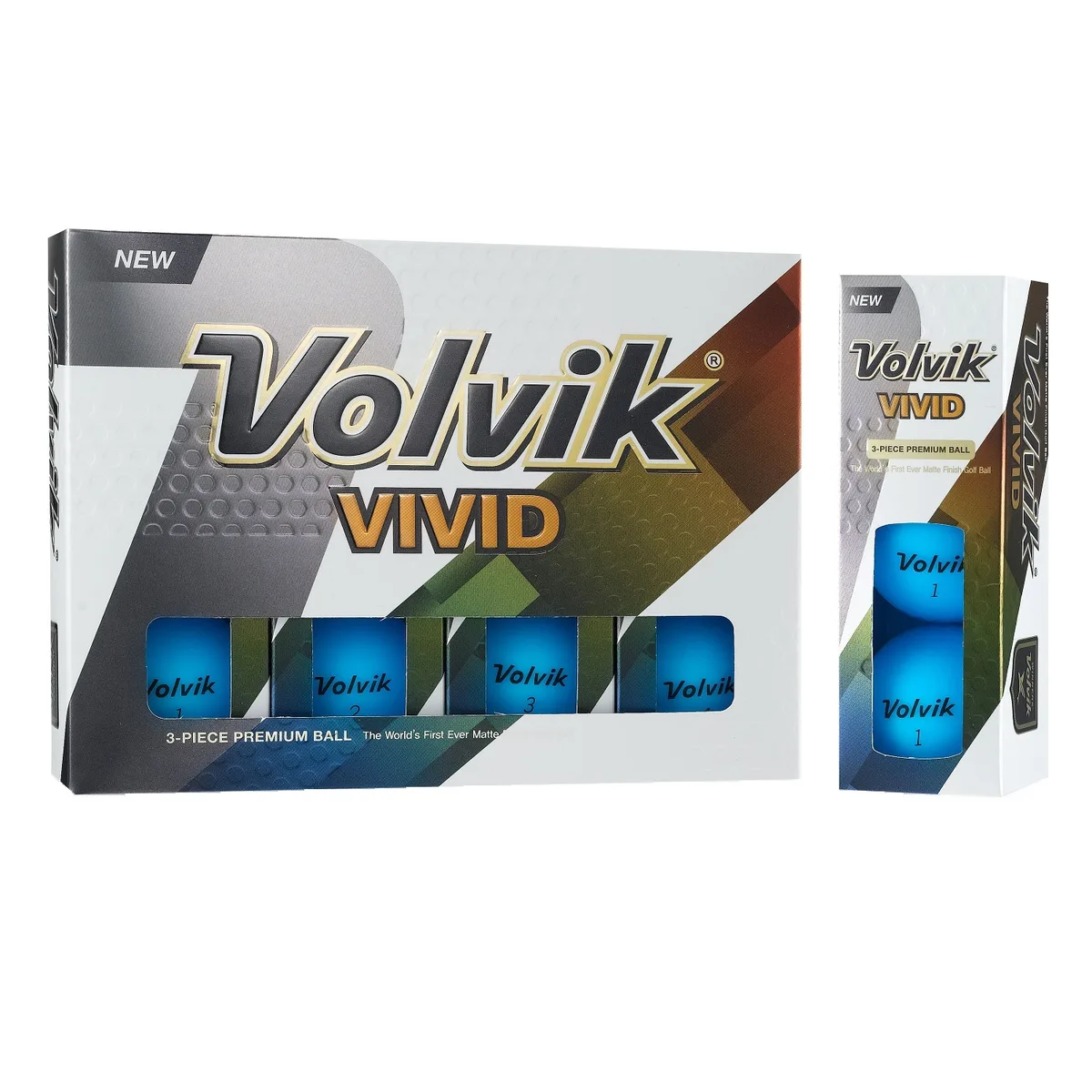 Volvik Volvik Vivid Matte Blue 12 Golf Balls 9760 — product photo