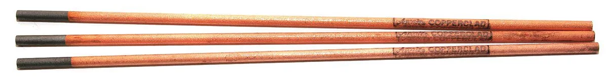 Copper-clad pointed gouging electrodes 5/32 by 12 inches pack of 50
