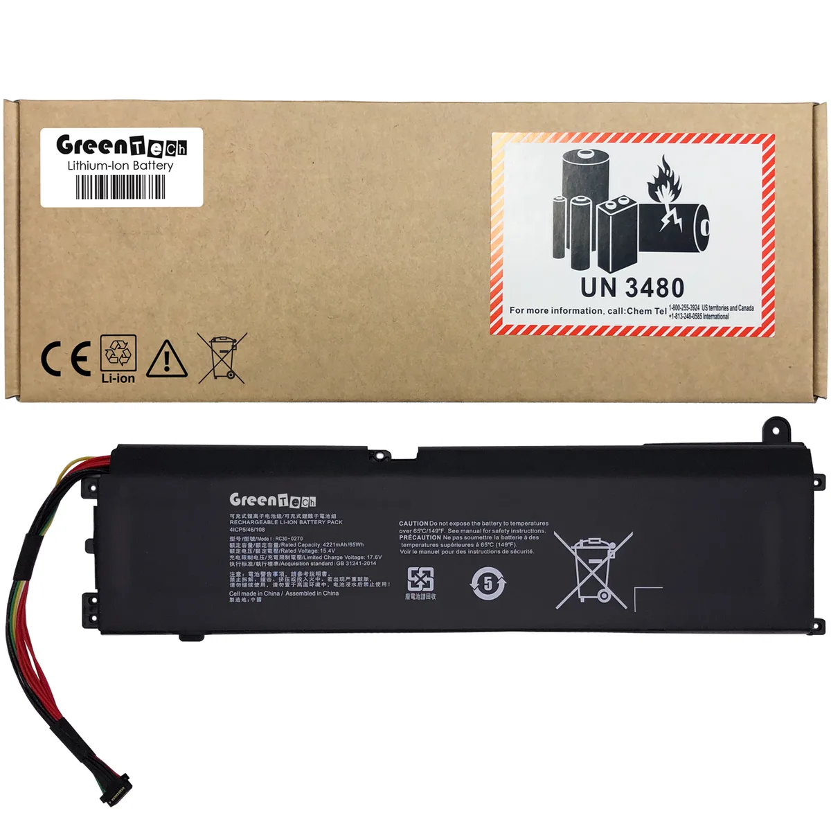 NShi NShi RC30-0270 laptop battery 15.4V 50WHR for Razer Blade 15 Base Stealth 2018 2019 — product photo