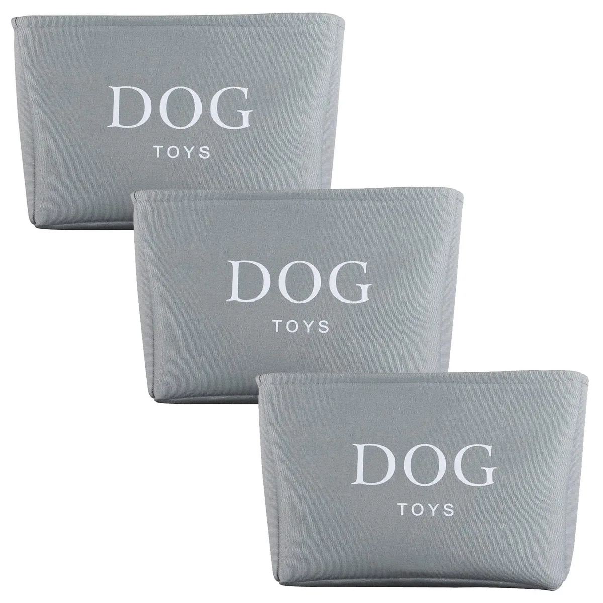 Altatac Altatac Basket-Gray-Dog-Toys-3Pk Bath Storage 16.5x12.5x7.5in Gray Canvas 3Pk — product photo