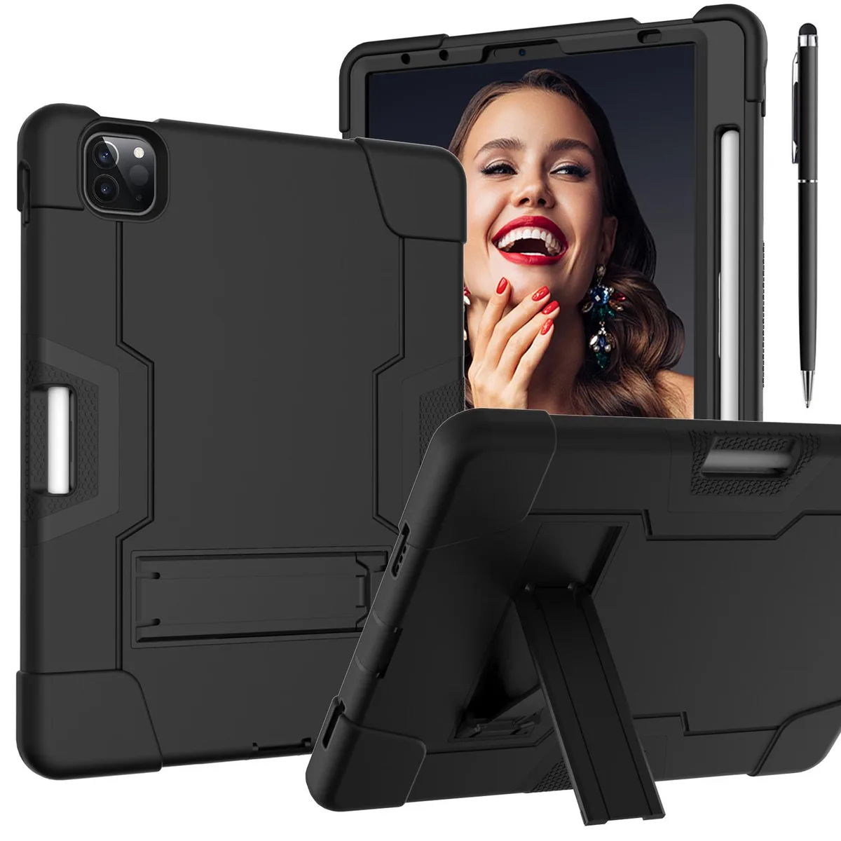 BONAEVER BONAEVER Hard Case for iPad Air 10.9 2020/2022 &amp; iPad Pro 11 2018/2020 Black — product photo