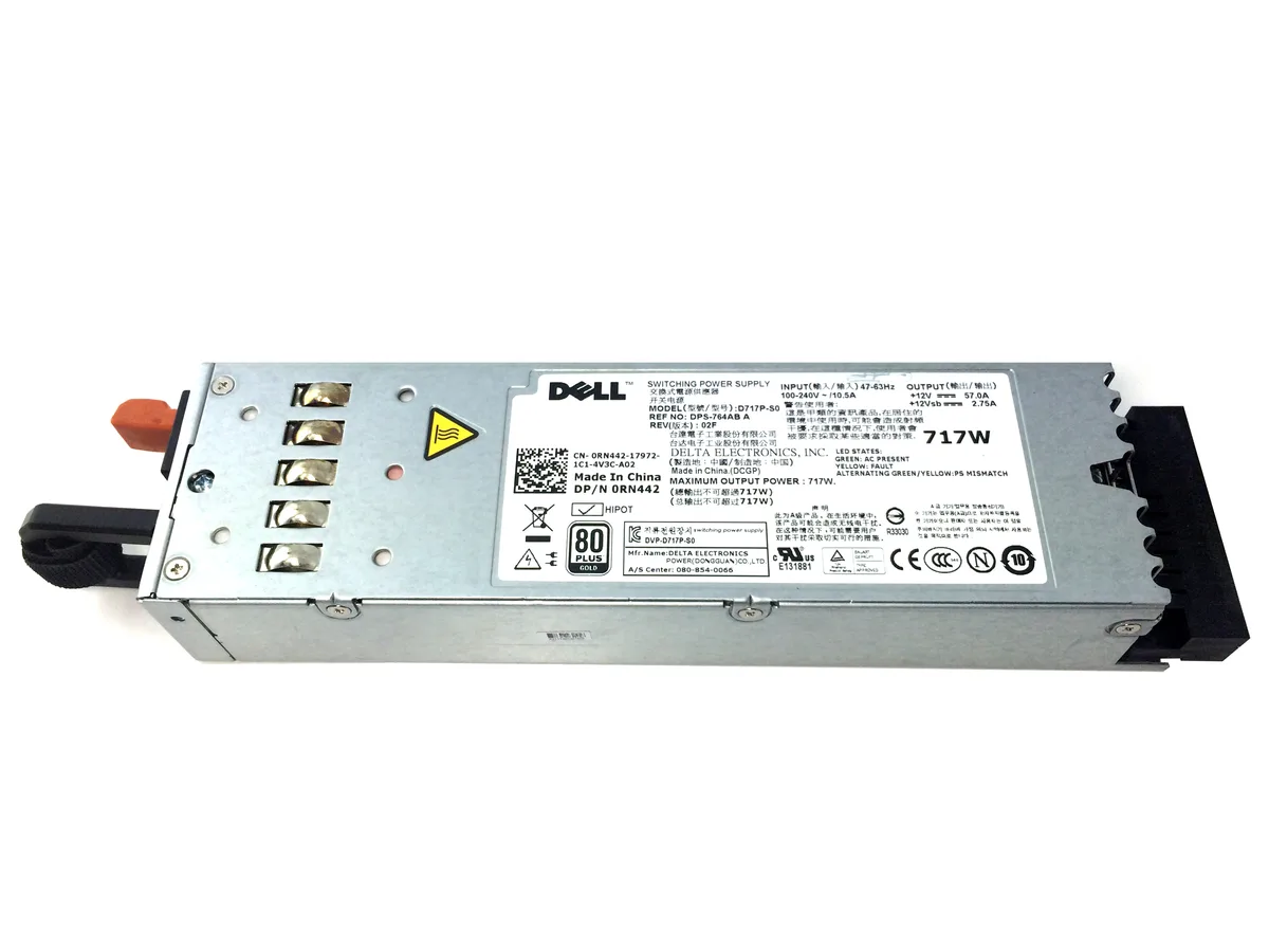 DELL DELL PowerEdge R610 717W server power supply RN442 — product photo