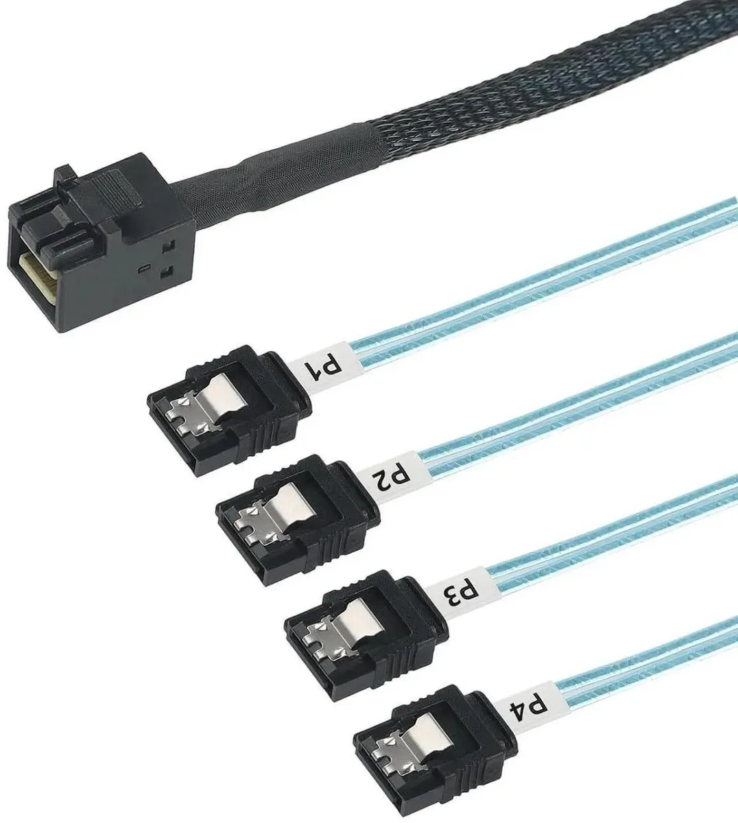 SMUGDESK SMUGDESK 50CM Internal Mini SAS SFF8643 to SATA Forward Breakout Cable — product photo