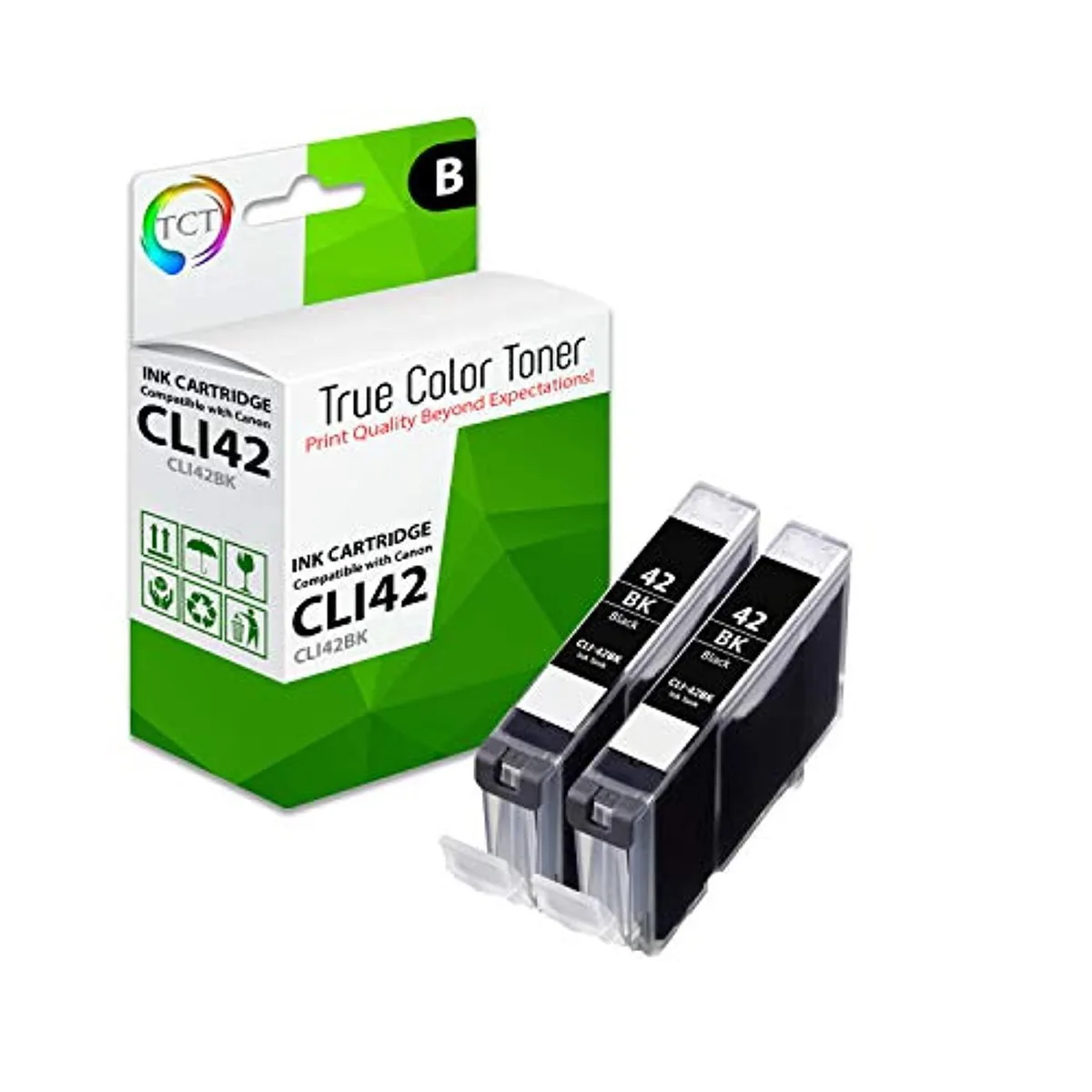 True Color Toner True Color Toner CLI-42 Black Ink Cartridge 2 Pack — product photo