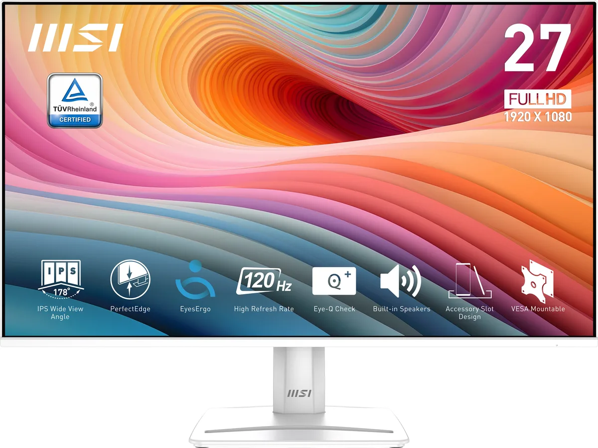 MSI MSI PRO MP275W E2 27" 120Hz IPS FHD White monitor — product photo