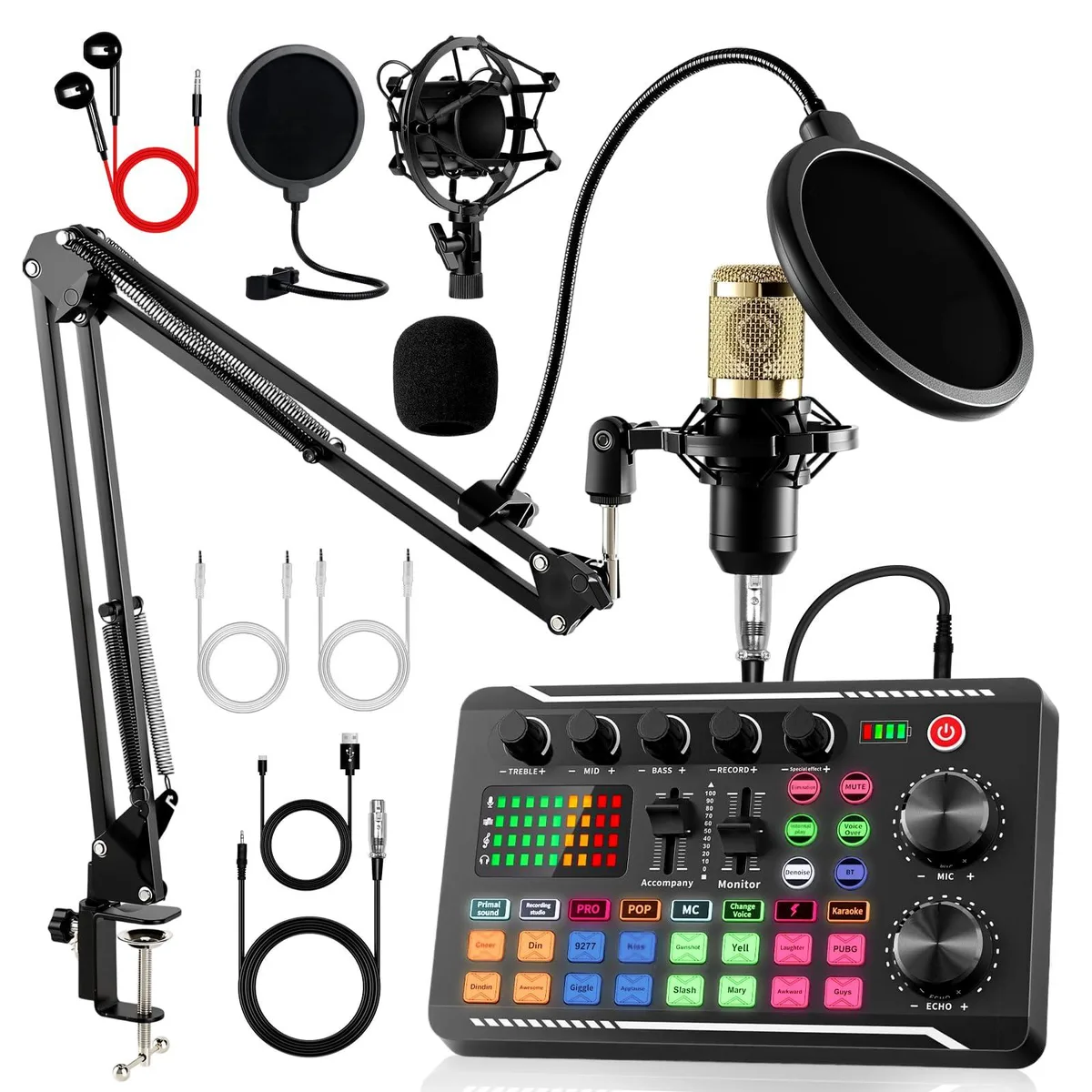  ALSO GO BM-800 Microphone Bundle with F998 Sound Card — product photo