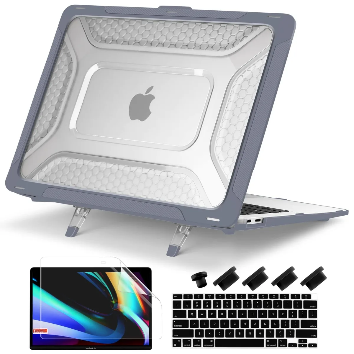 Batianda Batianda Extreme Duty Case for MacBook Air 13 inch 2020 2019 A2337 M1 A2179 A1932 - 2 in 1 accessory — product photo