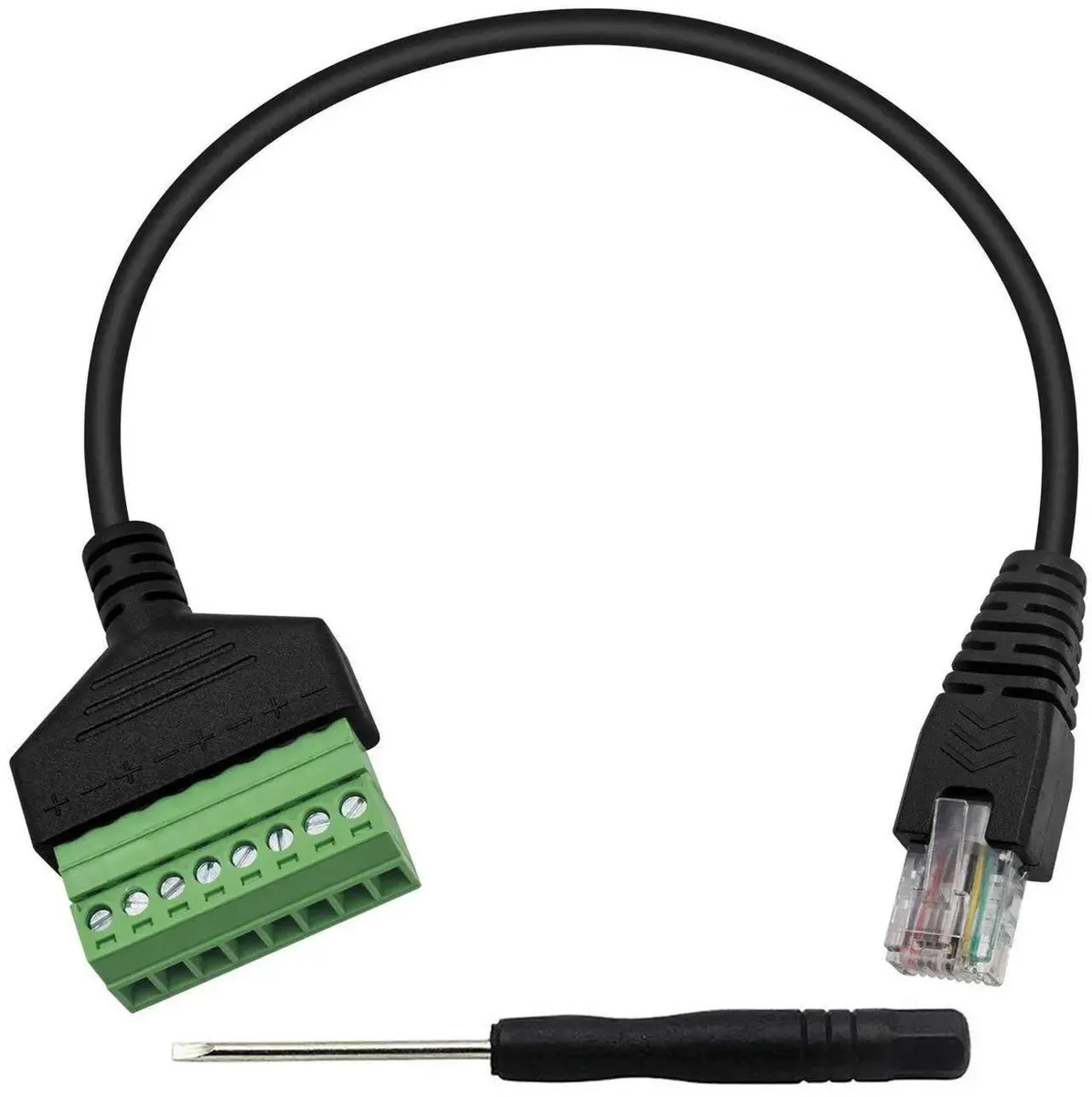 SMUGDESK SMUGDESK RJ45 Male to 8Pin Screw Terminal Adapter Cable 12 Inch — product photo