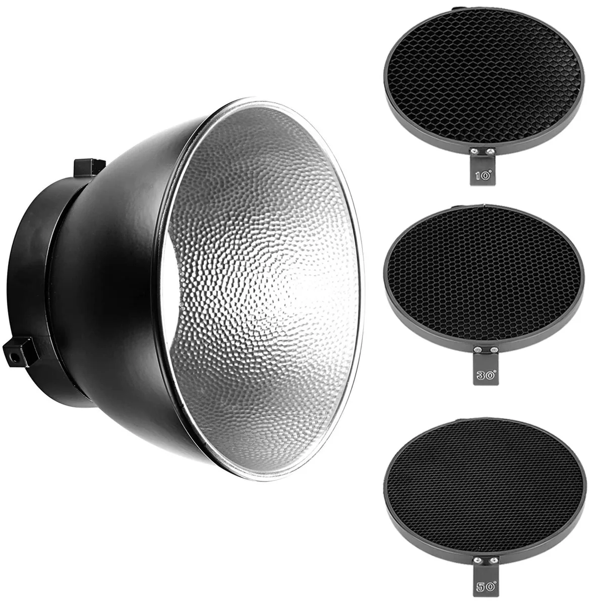  Neewer 10087271 18 cm Reflector with 10/30/50° Grid for Bowens Mount — product photo