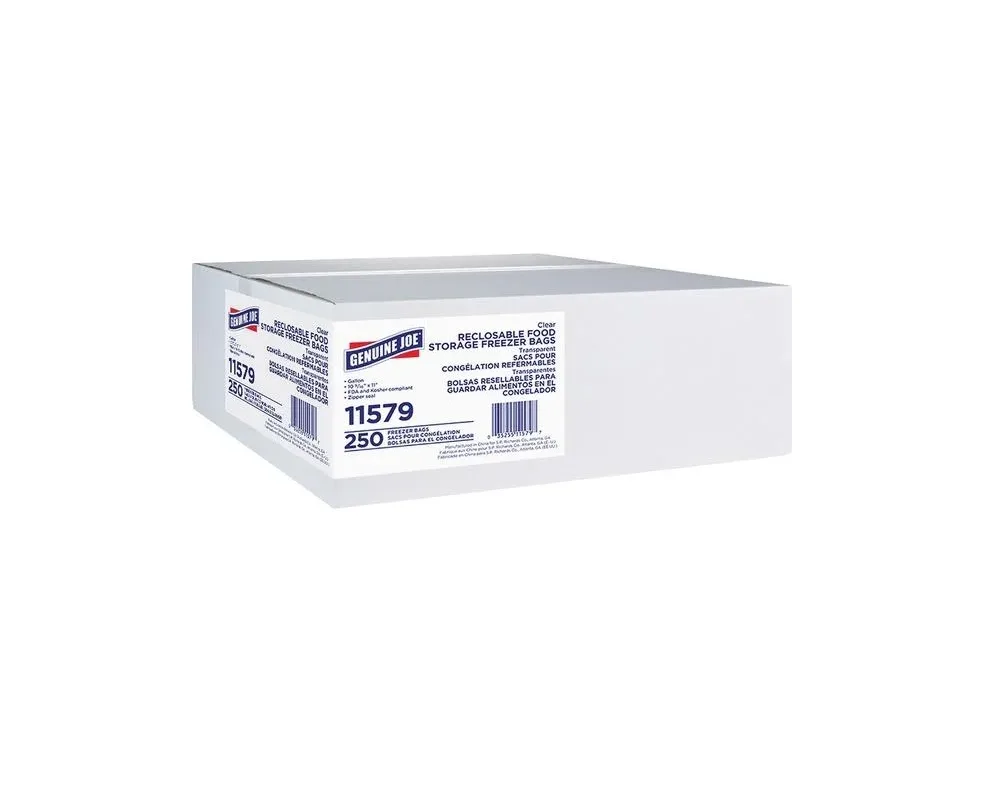 Genuine Joe Genuine Joe 11579CT freezer bags 1 gal 2.70 mil 69 micron 1500 carton — product photo