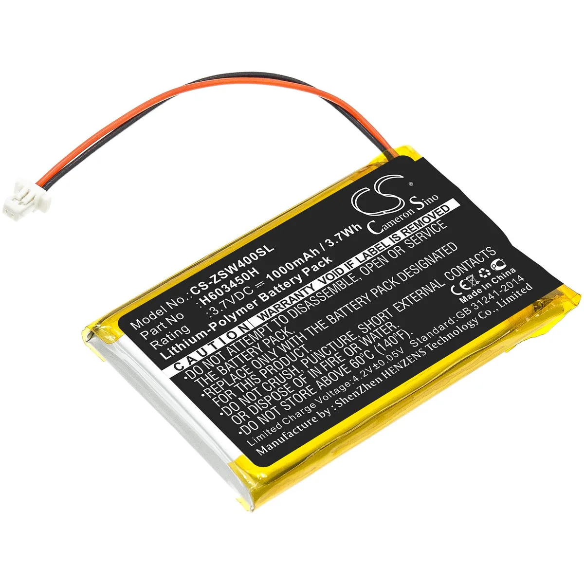 Cameron &amp; Co Cameron &amp; Co Battery for IZZO Swami 4000 1000mAh — product photo