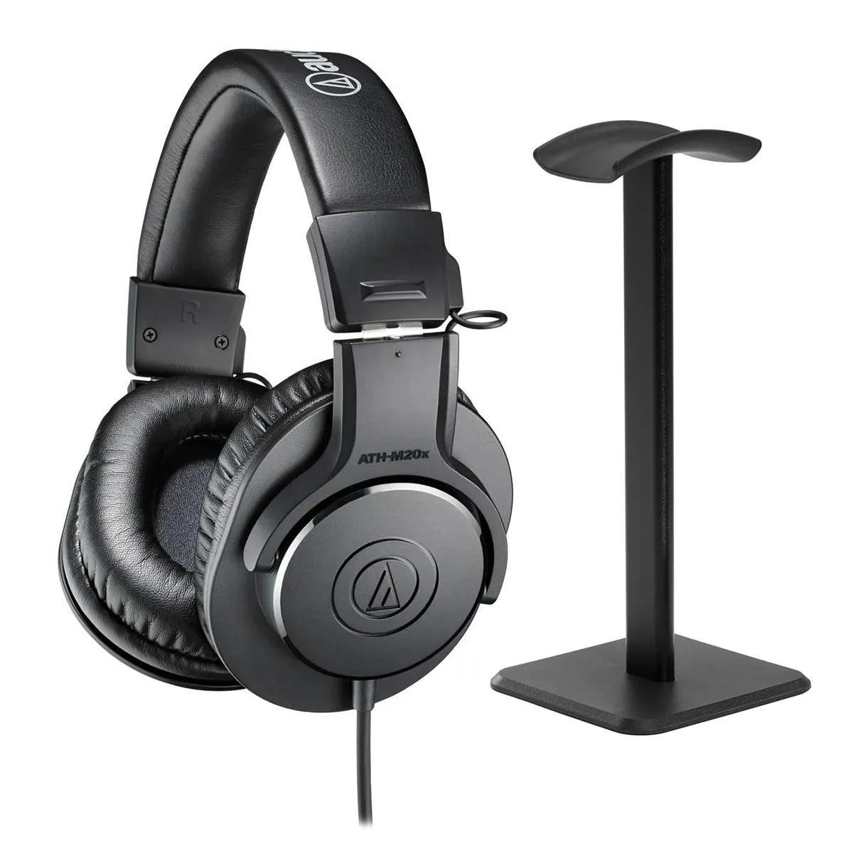 Audio-Technica Audio-Technica ATH-M20x Closed-Back Over-Ear Headphones, Black with Desktop Stand — product photo