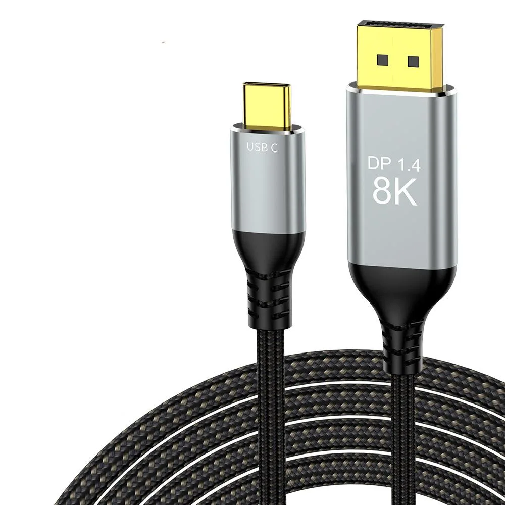 ESTONE ESTONE TJ-A055 USB-C to DisplayPort 1.4 cable 6.6 ft 8K 60Hz 4K 144Hz 32.4Gbps — product photo